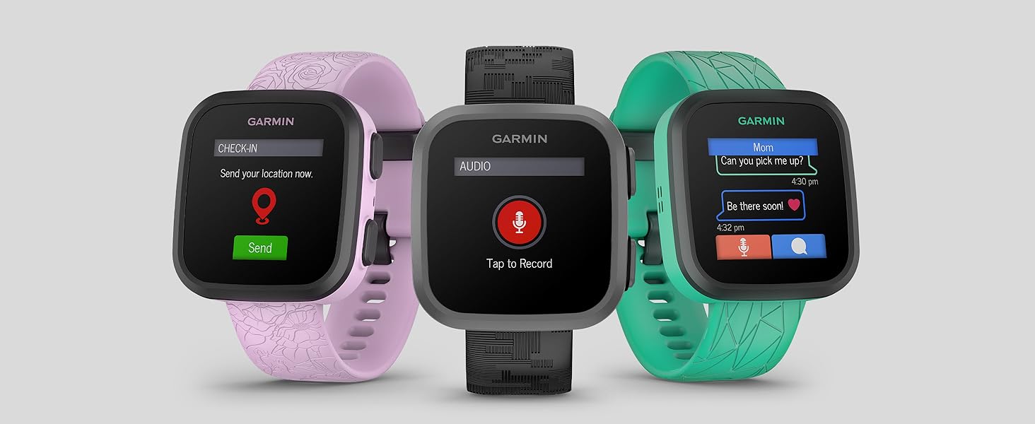 Garmin Bounce™, Kids Smartwatch, Two-Way Text and Voice Messaging, Location Tracking, Black Camo