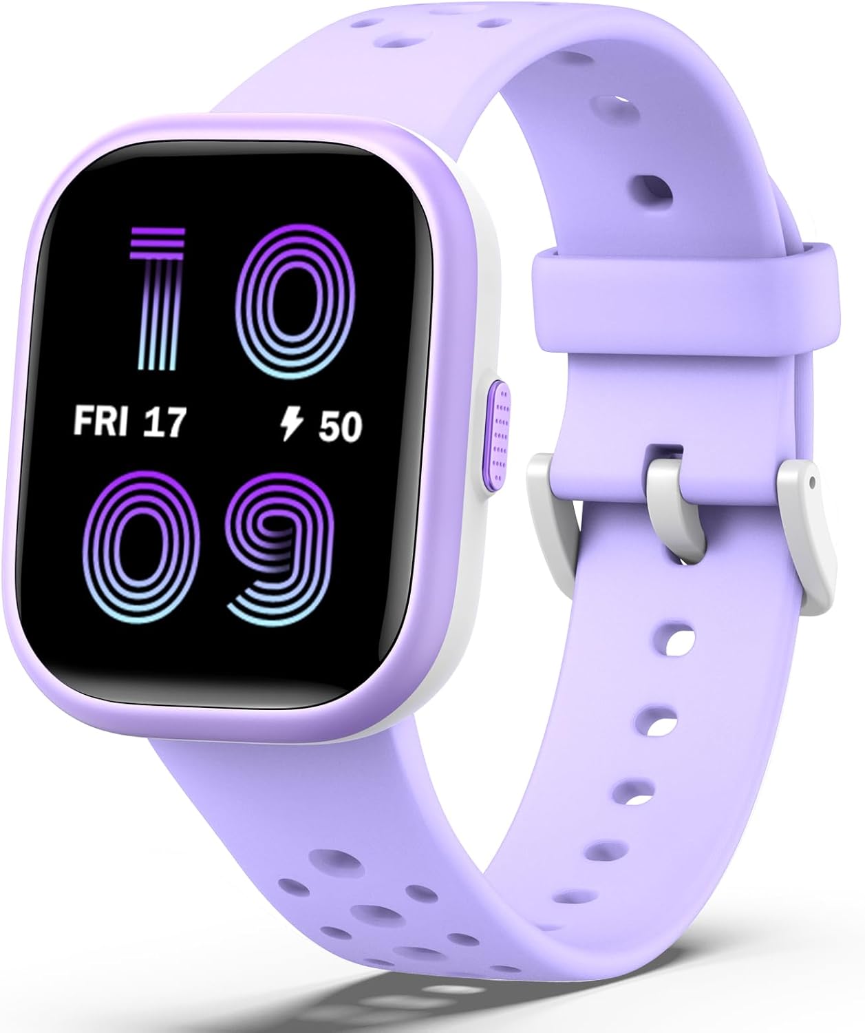 Kids Smart Watch for Girls Boys,IP68 Waterproof Kids Fitness Tracker Watch with 1.83" Face,Heart Rate Sleep Monitor,19 Sport Modes,Puzzle Games with APP,Great Gifts for Teens 6+ (Purple)