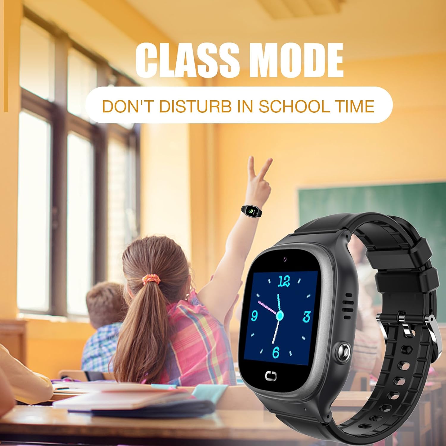 Kids Smart Watch with GPS Tracker,Waterproof Smartwatch for Kid with Voice Chat Call Pedometer SOS Camera Alarm Clock 12hrs Time HD Touch Screen Birthday Gifts for 3-12 Years Girls Boys (Black)