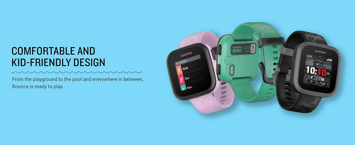 Garmin Bounce™, Kids Smartwatch, Two-Way Text and Voice Messaging, Location Tracking, Black Camo